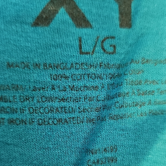 Roxy Blue Tee with Pink Floral Graphic - Picture 7 of 7